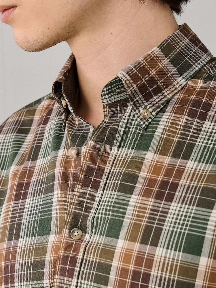 Hackett Green Tailored Fit Country Plaid Check Shirt - Image 2 of 7 Hackett Green Tailored Fit Country Plaid Check Shirt - Image 2 of 7