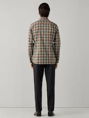 Hackett Green Tailored Fit Country Plaid Check Shirt - Image 4 of 7