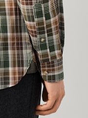 Hackett Green Tailored Fit Country Plaid Check Shirt - Image 7 of 7
