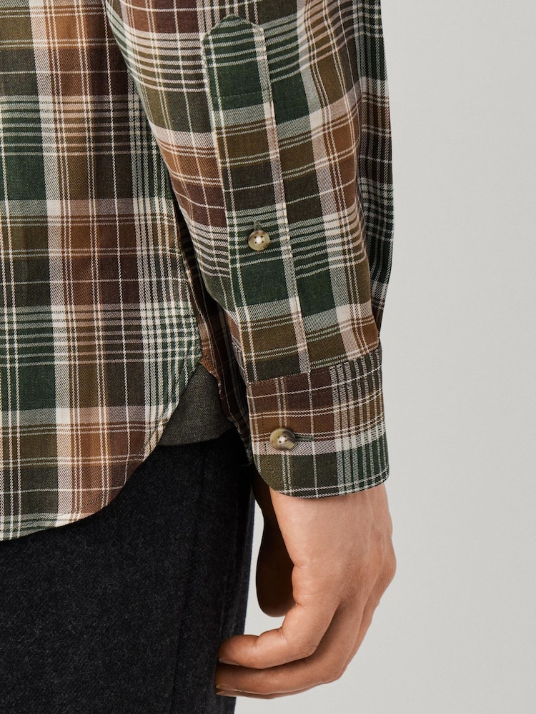 Hackett Green Tailored Fit Country Plaid Check Shirt - Image 7 of 7 Hackett Green Tailored Fit Country Plaid Check Shirt - Image 7 of 7