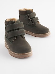 Khaki Green Standard Fit (F) Leather Thermal Thinsulate™ Lined Touch Fastening Work Boots - Image 1 of 7