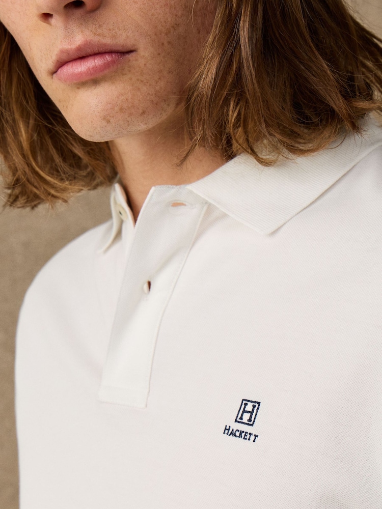 Սպիտակ - Hackett Classic Fit Short Sleeve Branded Polo Shirt - Պատկեր 2 5-ից