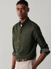 Grønn - Hackett Skreddersydd Garment Dyed Oxford-skjorte - Bilde 6 av 6