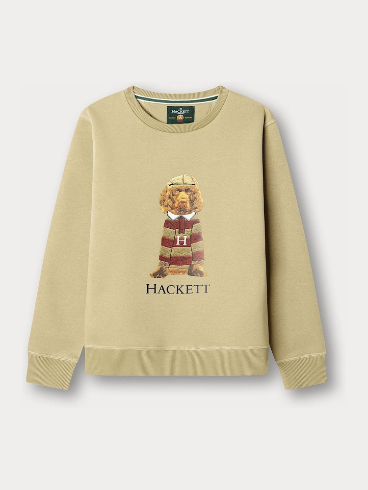 Hackett Green Harry Crew Neck Sweat Top - Image 1 of 4 Hackett Green Harry Crew Neck Sweat Top - Image 1 of 4
