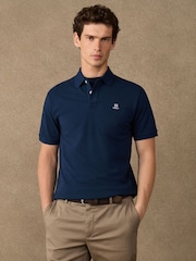 Կապույտ - Hackett Classic Fit Short Sleeve Branded Polo Shirt - Պատկեր 3 5-ից