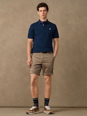 Կապույտ - Hackett Classic Fit Short Sleeve Branded Polo Shirt - Պատկեր 4 5-ից