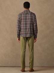 Hackett Blue Classic Fit Country Check Flannel Shirt - Image 5 of 8