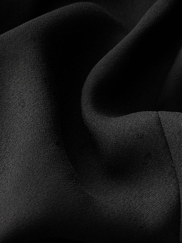 Black Column Gathered Midi Dress - Image 6 of 6