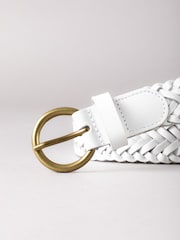 Lakeland Leather White Stone Waverton Woven Belt - Image 3 of 5