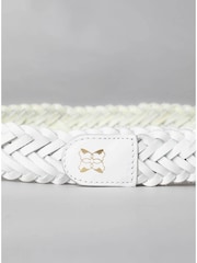 Lakeland Leather White Stone Waverton Woven Belt - Image 4 of 5