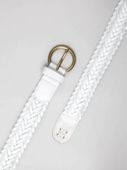 Lakeland Leather White Stone Waverton Woven Belt - Image 5 of 5