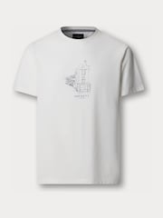 Hackett White Sloane Street Graphic T-Shirt - Image 1 of 2