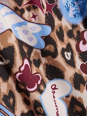 River Island Brown Leopard Stickers Pyjama Set - Image 4 of 4