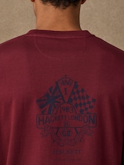 Hackett Classic Fit Back Graphic T-Shirt - Bild 6 von 8