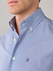 Hackett Light Blue Tailored Fit City Deck Striped Shirt - Image 5 of 5