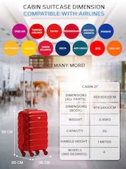 Flight Knight Hard Shell ABS Easyjet Size Cabin Carry On Case - Image 3 of 7