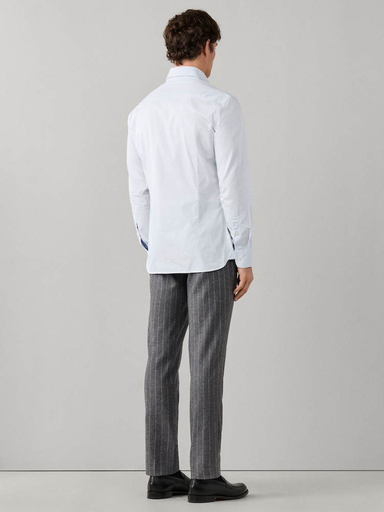 Azul - Camisa listrada Hackett personalizado Fit City Deck - Imagem 2 de 6