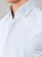 Azul - Camisa listrada Hackett personalizado Fit City Deck - Imagem 3 de 6
