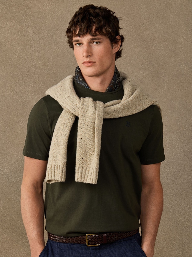 Hackett Green Classic Fit H Logo T-Shirt - Image 1 of 5