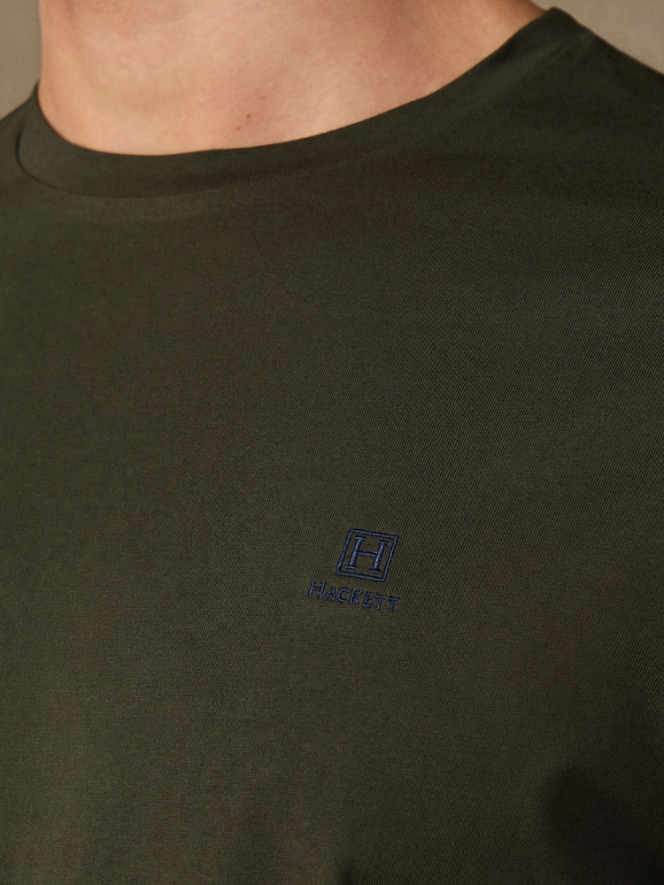 Hackett Green Classic Fit H Logo T-Shirt - Image 2 of 5