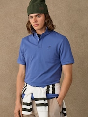 Blau - Hackett Classic Fit Short Sleeve Branded Polo Shirt - Bild 1 von 5