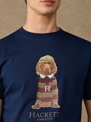 Hackett Blue Classic Fit Harry Graphic T-Shirt - Image 2 of 5