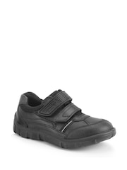 Start-Rite Luke Rip Tape Black Leather School Shoes F & G Fit - Image 2 of 5