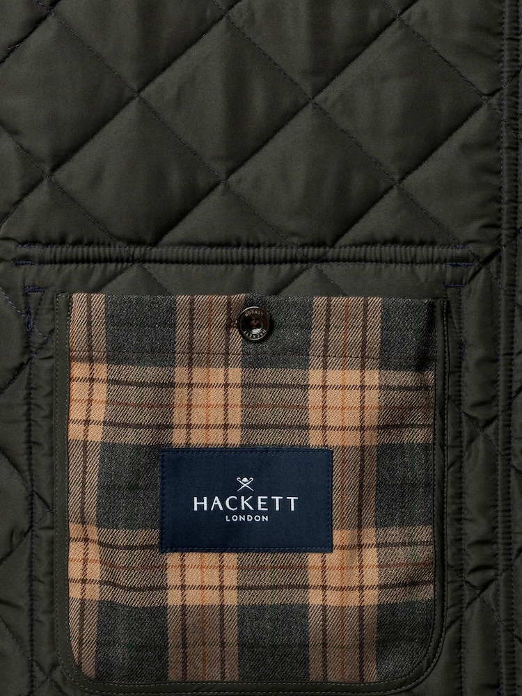 Hackett Blue Kinloch Diamond Quilted Gilet - Image 8 of 8 Hackett Blue Kinloch Diamond Quilted Gilet - Image 8 of 8