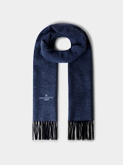 Bleu - Hackett Wool-Cashmere Twill Scarf - Made in Italy - Image 1 sur 3