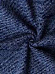 Bleu - Hackett Wool-Cashmere Twill Scarf - Made in Italy - Image 2 sur 3