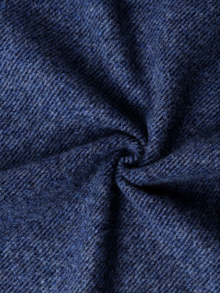 Bleu - Hackett Wool-Cashmere Twill Scarf - Made in Italy - Image 2 sur 3 Bleu - Hackett Wool-Cashmere Twill Scarf - Made in Italy - Image 2 sur 3