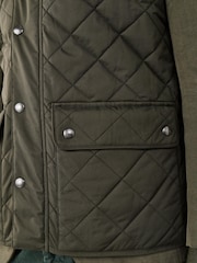 Hackett Green Kinloch Diamond Quilted Gilet - Image 6 of 9