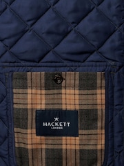 Hackett Green Kinloch Diamond Quilted Gilet - Image 9 of 9
