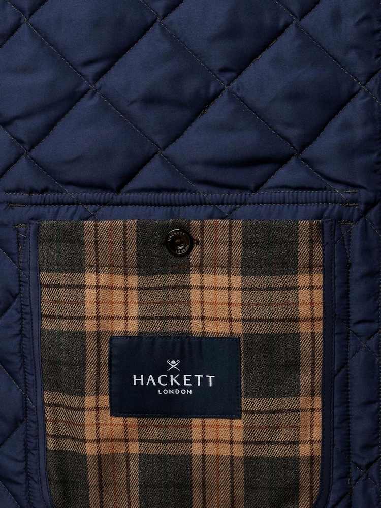 Hackett Green Kinloch Diamond Quilted Gilet - Image 9 of 9 Hackett Green Kinloch Diamond Quilted Gilet - Image 9 of 9