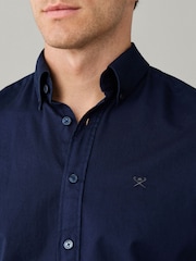 Blå - Hackett Skreddersydd Garment Dyed Oxford-skjorte - Bilde 2 av 6