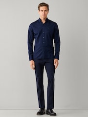 Blå - Hackett Skreddersydd Garment Dyed Oxford-skjorte - Bilde 4 av 6