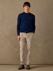 Hackett Cotton Branded Crew Neck Jumper - Imaginea 4 din 5