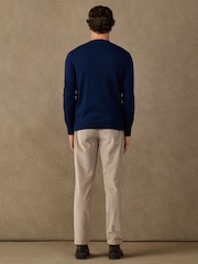 Hackett Cotton Branded Crew Neck Jumper - Imaginea 5 din 5
