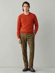Hackett Orange Lambswool Crew Neck Jumper - Image 4 of 5