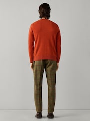 Hackett Orange Lambswool Crew Neck Jumper - Image 5 of 5