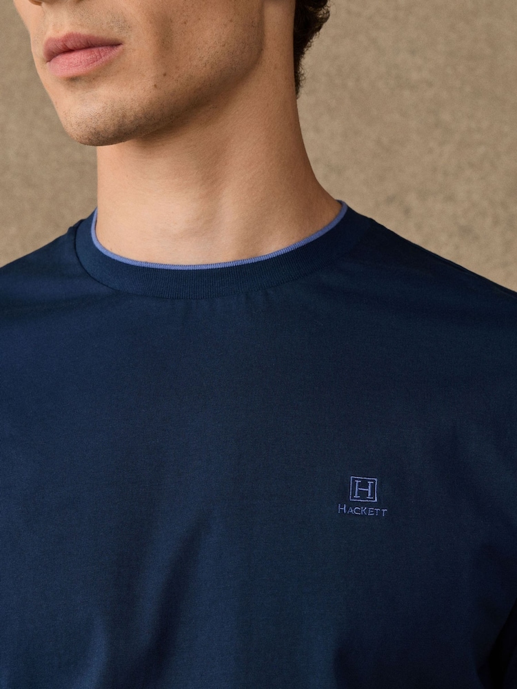 Hackett Blue Classic Fit H Logo T-Shirt - Image 2 of 5