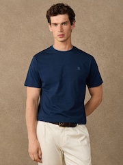 Hackett Blue Classic Fit H Logo T-Shirt - Image 3 of 5