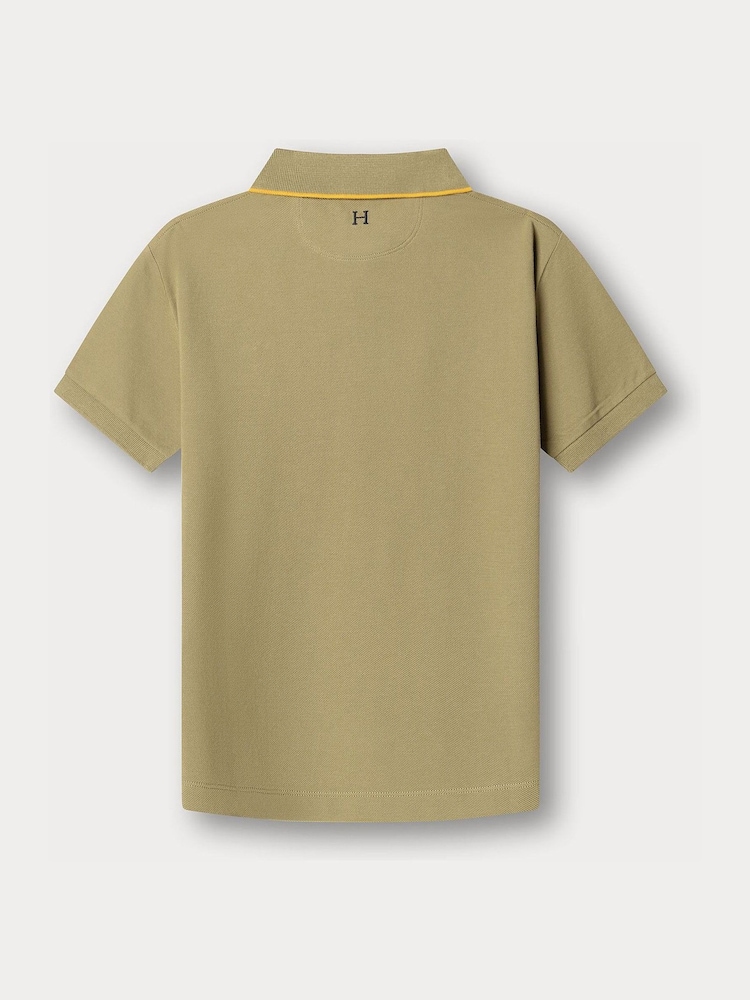 Hackett Khaki Classic Fit Logo Chest Pocket T-Shirt - Image 2 of 4 Hackett Khaki Classic Fit Logo Chest Pocket T-Shirt - Image 2 of 4