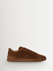 Polo Ralph Lauren Brown Heritage Court II Trainers - Image 1 of 4