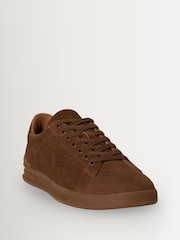 Polo Ralph Lauren Brown Heritage Court II Trainers - Image 2 of 4