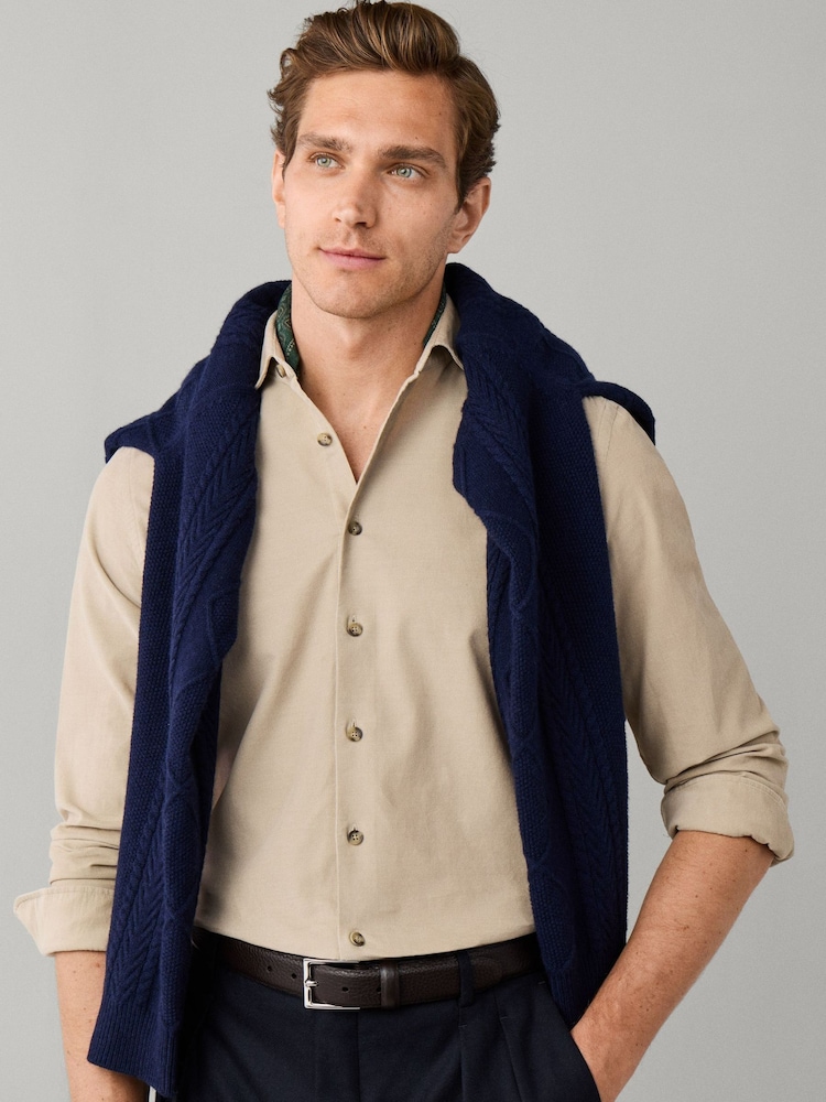 Marrón - Camisa Hackett Sartorial Fit Smart Babycord - Imagen 1 de 6