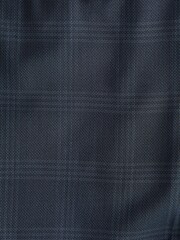 Navy Blue Slim Navy Blue Signature Tollegno Wool Check Suit Jacket - Image 10 of 10
