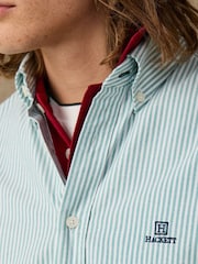 Mint Grønn - Hackett Classic Fit Striped Oxford Shirt - Bilde 3 av 6