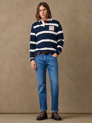 Hackett Blue Classic Fit Vintage Wash Heritage Denim Jeans - Image 3 of 7