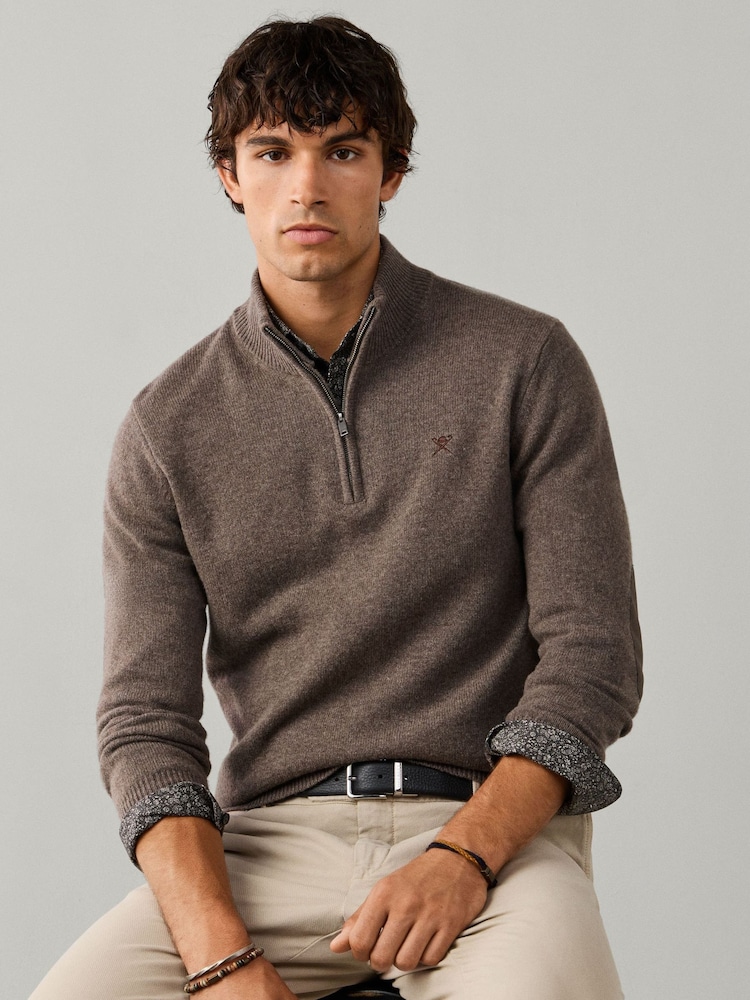 Hackett Lambswool Quarter Zip Jumper - Imaginea 1 din 8